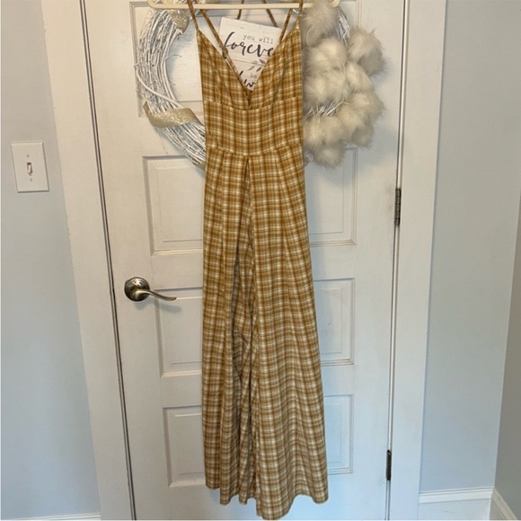 NWT Free People Kaia Plaid Wide Leg Jumper - Small - Picture 4 of 7